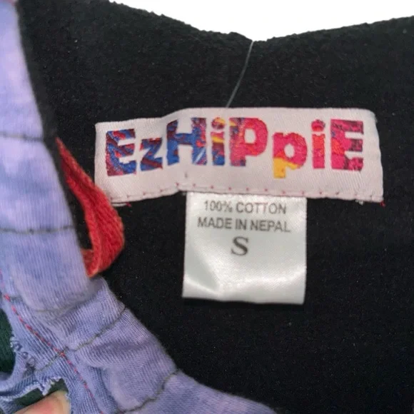 EzHippie Womens Size Small Patchwork Long Sweater Jacket Multi-Color Fully Lined - Picture 3 of 10